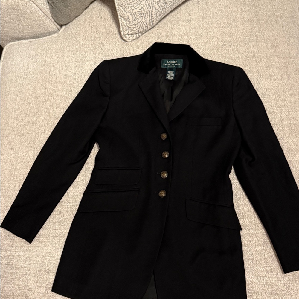 Ralph Lauren Black Blazer with Gold Buttons